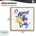 thumbnail image 4 of Stupell Industries Cottage Cursive Squeeze The Day Gold Floating Frame Canvas Art, 25 x 25, by Lanie Loreth, 4 of 8