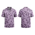 thumbnail image 2 of Mfakffe Men's Polo Shirts Summer Casual Golf Tshirts Big and Tall Short Sleeve Lapel Collar Tees Business Cotton Tops (Light Purple, 2XL), 2 of 5