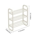 thumbnail image 3 of Qocolhg 3-Tier Shoe Rack Shoe Organizer, Sturdy Shoe Rack for Closet & front Door Entrance Entryway with Spacious Top and Strong Metal Shelves Industrial Style Free Standing Storage Shelves, White, 3 of 6
