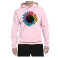 thumbnail image 2 of Wild Bobby, Colorful Tie Dye Sunflower Womens, Streetwear, Unisex Graphic Hoodie Sweatshirt, Light Pink, 2XL, 2 of 3