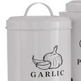 thumbnail image 6 of Kook 3-Pc Garlic, Onion and Potato Storage Kitchen Shelf Canister Set, Slate Gray, 6 of 8