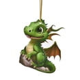 thumbnail image 1 of 2D Adorable Flying Dragon Baby Christmas Ornament - Acrylic Material, Unique Design, and Festive Decor, 1 of 6