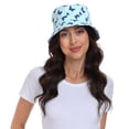 thumbnail image 2 of HDE Unisex Bucket Hat Outdoor Packable Travel Sun Hats Blue Butterfly, 2 of 6