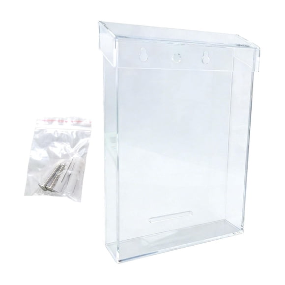 Portafolletos para exteriores,Portafolletos de acrílico transparente para exteriores con tapa,Caja para folletos inmobiliarios de montaje en pared resistente al agua,Caja de exhibición