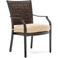 thumbnail image 3 of Hanover Mercer 7-Piece Patio Dining Set in Country Cork with 4 Dining Chairs, 2 Swivel Rockers, and a 40" x 70" Cast-top Table, 3 of 10