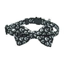 Uutvmp Halloween Collars for Dogs, Halloween Dog Collar with Bow Tie, Adjustable Dog Collar Plastic Buckle Soft Comfort Small Puppy Collar Halloween Themed Bowtie Cat Collars Removable