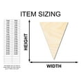 thumbnail image 2 of Unfinished Wood Triangle Bunting Shape - Craft - up to 46" DIY 12" / 1/2", 2 of 3