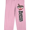 thumbnail image 2 of Ramen & Chill Women's Pink Sleep Pajama Pants-Medium, 2 of 4