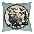 thumbnail image 4 of Artistic Weavers LGCB2000-2222 Artistic Weavers Lodge Cabin Raccoon Ridge Poly Filled Pillow - Sky Blue, Black & Beige - 22 x 22 ft., 4 of 7