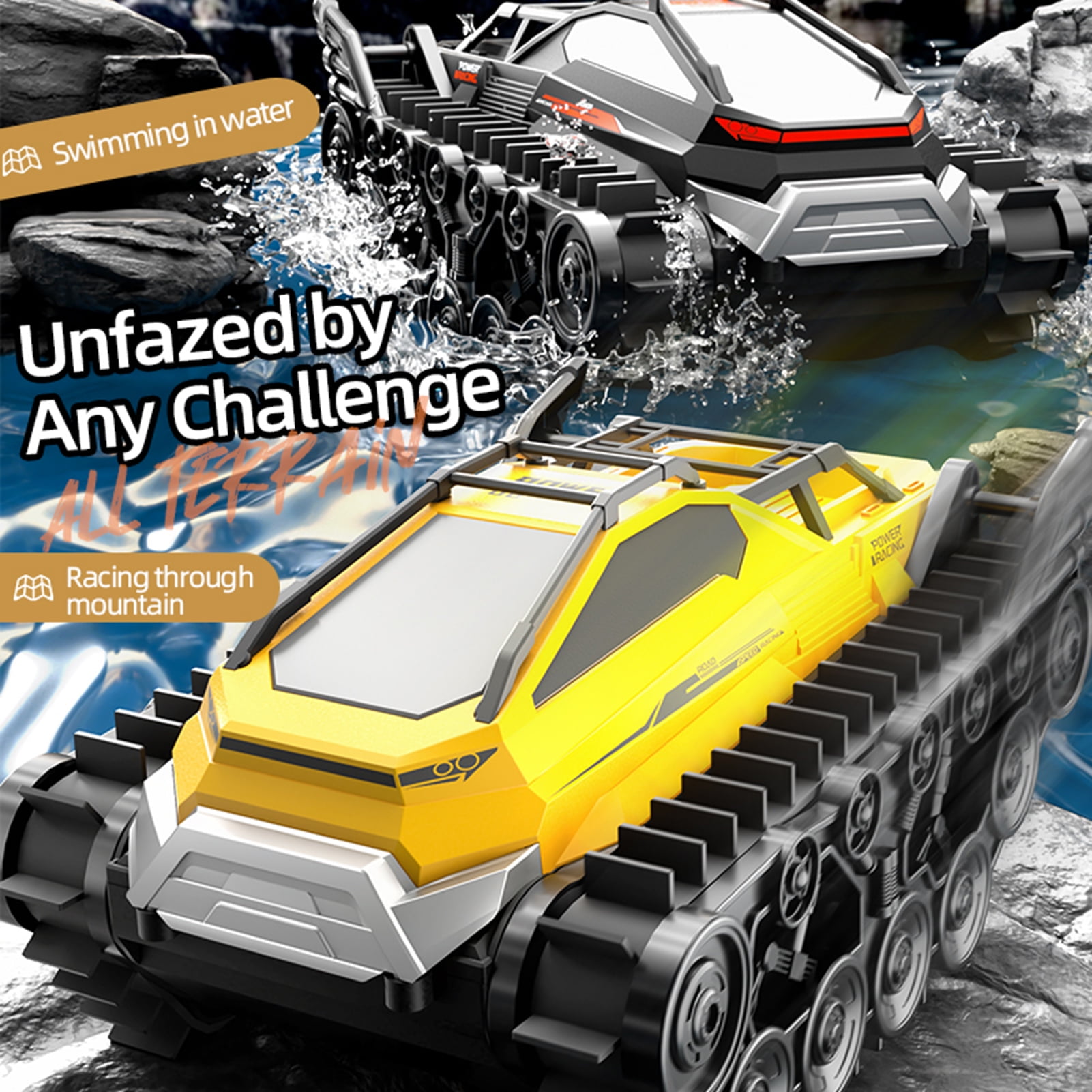 Amphibious 2.4GHz Remote Control Tank Waterproof All Terrain