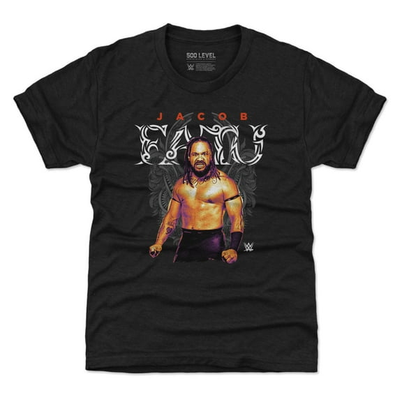 Youth 500 Level Heather Black Jacob Fatu Tribal T-Shirt