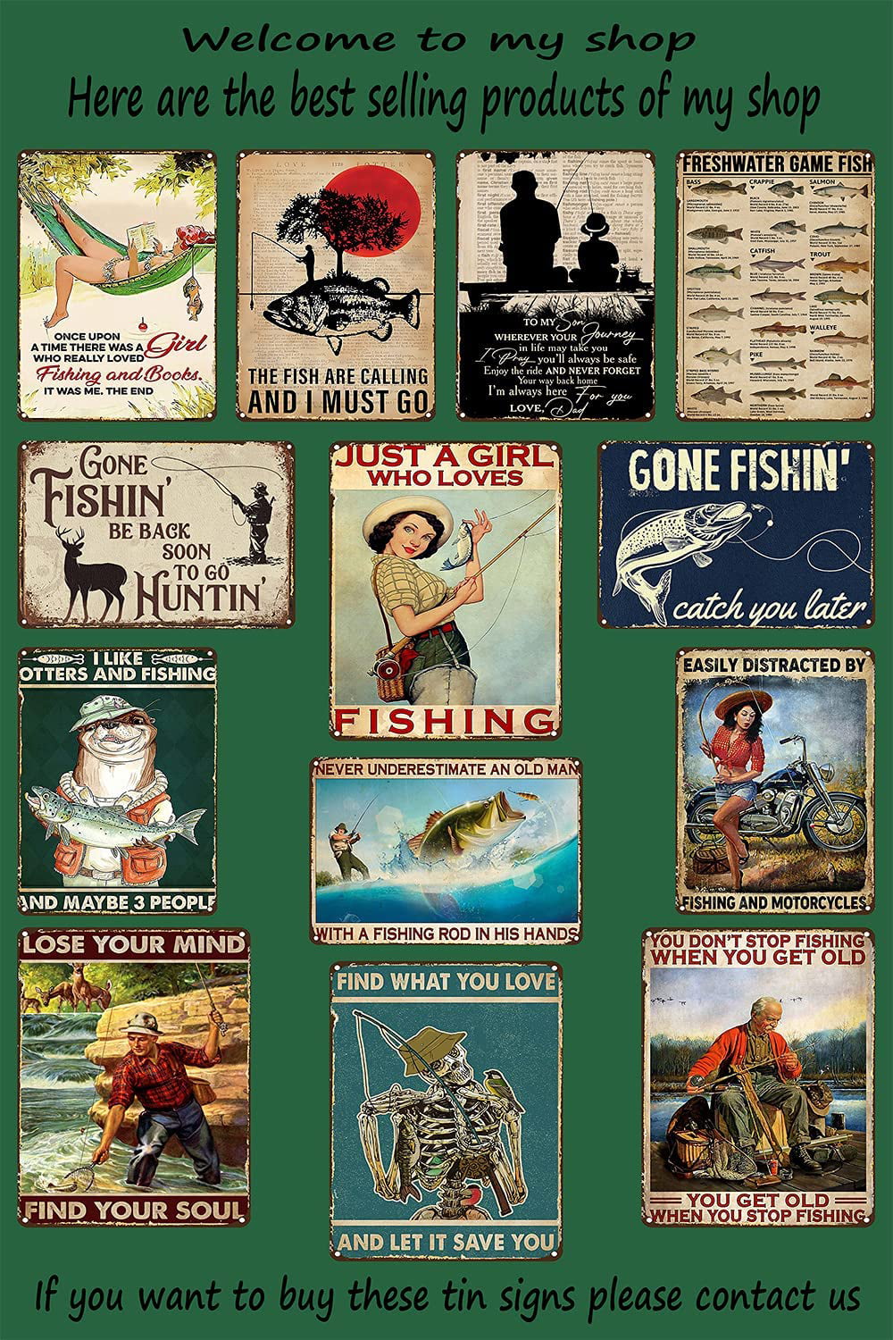 Retro Art Painting Nostalgia Fisherman Fishing Metal Sign Vintage Home  Decor The Power Of Fishing Tin Poster Farm Farmhouse Wall Decoration Plaque  Size 30X20CM W02 From Sherry900, $2.08