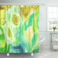 thumbnail image 1 of ABPHQTO Colorido artístico abstracto verde creativo Celeste Color frío curva fresca cortina de ducha de escritorio cortina de baño 165x180 cm ABPHQTO PKNMT66x72Shower-13097, 1 of 2