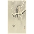 thumbnail image 3 of Ohara Koson 12x18 Black Modern Framed Museum Art Print Titled - Hawk with Captive Tree Sparrow (1900 - 1930), 3 of 5