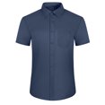 thumbnail image 2 of Youclos Men's Short Sleeve Dress Shirts Casual Button Down Shirt Regular Fit, 2 of 7