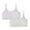Yellow, variant on WMTBSRSW Sport Cami Bras for Teen Girls Cute Graphic Cotton Training Bras with Adjustable Strap Wireless Light Bras 2 Pack Cami Crop Tops 8-14 Years