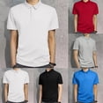 thumbnail image 5 of Mens Short Sleeve Shirts Slim Fit Business Office T Shirt Muscle Blouse Tops Tee, 5 of 11