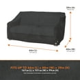 thumbnail image 3 of Modern Leisure Black Diamond Patio Loveseat Cover, Waterproof, 66"L x 40"W x 39"H, Black, 3 of 15