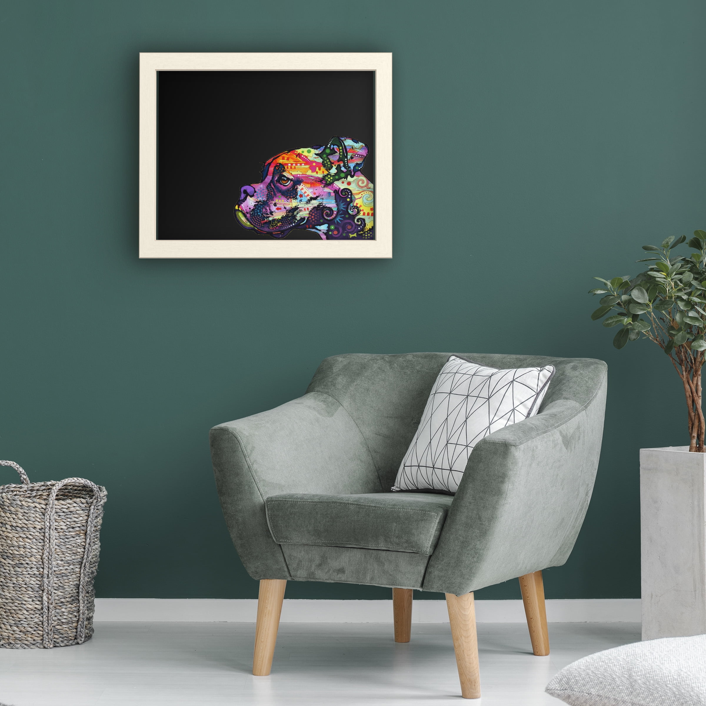 Trademark Fine Art 'Profile Boxer' Chalkboard by Dean Russo