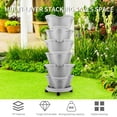 thumbnail image 1 of Macetero apilable Vertical Garden Tower para Fresa (Movible Blanco), 1 of 3