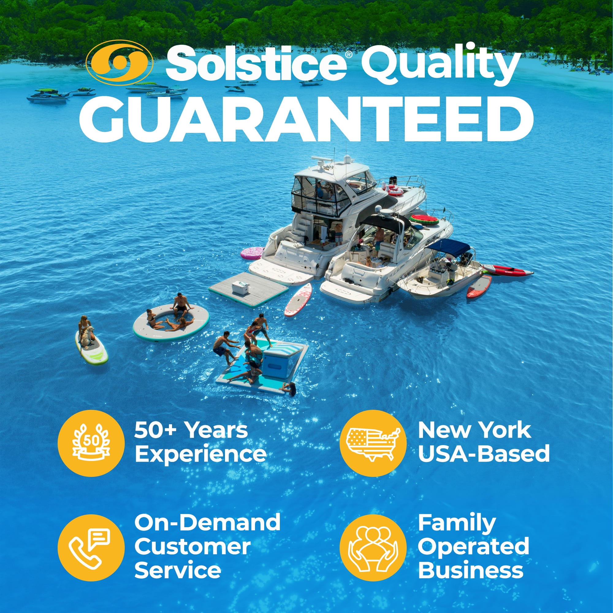 Solstice 10' x 8' Inflatable Convertible Floating Slide Dock w/Pump and Bag