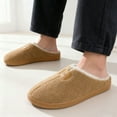 thumbnail image 6 of Ecetana Men's Cozy House Slippers Plush Fuzzy Lined Slip-On Indoor Warm Shoes, 6 of 6