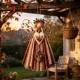 thumbnail image 4 of Luckky Angel Fabric Hanging DIY Kit,HandmadeAngel Ornament Craft Kit,Precut Fabrics & Buttons to Create Layered Wings,Christmas Tree Angel Doll for Rustic Farmhouse Christmas Home Decor, 4 of 8