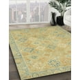 thumbnail image 2 of Ahgly Company Indoor Round Abstract Copper Green Oriental Area Rugs, 7' Round, 2 of 6