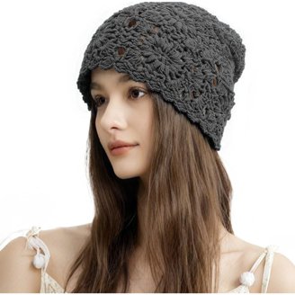 Women Cotton Bucket Hat Handmade Crochet Knit Floral Summer  display picture 3