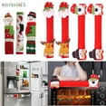thumbnail image 6 of BadPiggies Set of 4 Christmas Refrigerator Door Handle Cover, 3D Fleece Cover for Double Door Fridge, Kitchen Microwave Dishwasher Handle Decorations, Red, 6 of 7