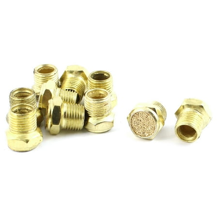 Pneumatic Exhaust Muffler - Unique Bargains 10 Pieces Pneumatic Air 1/8PT Male Thread Absorb Noise Exhaust Muffler
