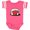 Football Pink and White, variant on Sams With Heart (for darks) Boys or Girls Baby Bodysuit