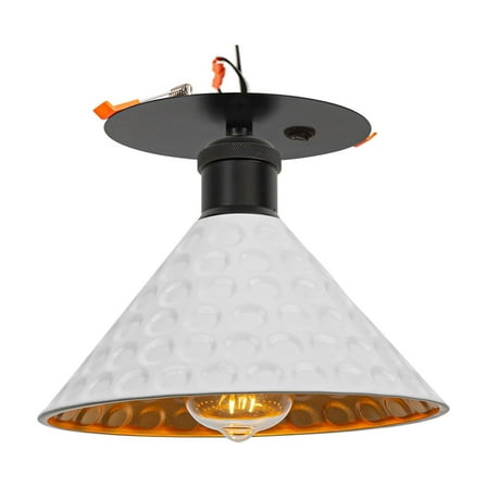 Kiven RV Boat Recessed Ceiling Light, 12V Led Light with ON/OFF Switch and E26 Socket,White Modern 3000K/Warm White 6W Aluminum Interior Lighting for Under Cabinet Camper Van RV Motorhome TB2776