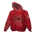 thumbnail image 3 of Sweat à Capuche Décontracté pour Femmes Imprimé Toile d'Araignée Manches Longues Veste à Fermeture Éclair Mode Urbaine, 3 of 7