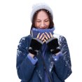 thumbnail image 5 of Lilgiuy Adult Winter Knitted Heated Gloves Cute Solid Color Half Bare Finger Stretchy Warm Gloves for Cold Weather, 5 of 5