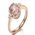 thumbnail image 2 of Vintage 1.50 Carat Morganite and Diamond Engagement Ring in 14k Rose Gold morganite & diamond engagement ring, 2 of 2