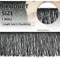 thumbnail image 2 of 5.5Yard Sequins Lace Tassel Fringe Trim 7-7/8 inch Black Tassel with Silver Sequins Fringe Yarn Thread Tassel Trim for DIY Craft Clothing Garment Accessories, 2 of 9