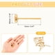 thumbnail image 2 of 300Pack Puntos de Aretes, Studs de Aretes de Acero Inoxidable de 4mm/0.2pulgadas, Dorado Claro, 2 of 6