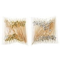 thumbnail image 5 of Pearl Bamboo Sticks Snack Fork Toothpicks Food Skewer Picks Gold Tableware 4.7in Strong And Sturdy 100PCS Dessert Tools, 5 of 5