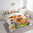 thumbnail image 3 of Homewish Female Men Highland Cow Bedding Comforter Set 7-Piece,Farmhouse Animal King Bedding Sets,Chic Floral Flowers Ultra Soft Bed Sheets,Lightweight Room Decor,Reversible, 3 of 8