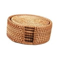 thumbnail image 1 of 6 posavasos de ratán, cojines cálidos resistentes al calor, decoración con soporte Diámetro 8cm, 1 of 9