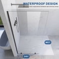thumbnail image 4 of UKH07B 31-1/2 in. W x 80 in. H Frameless Fixed Shower Glass Panel with U-Channel in and 3/8 in. Clear Glass in Matte Black, 4 of 9