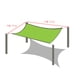 thumbnail image 3 of Vela de sombra solar para patio y piscina - toldo rectangular exterior con protección UV al 95%, tela verde HDPE para jardín, césped y patio trasero, 3 of 6