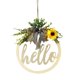 thumbnail image 2 of Fiudx Ofertas relámpago del día, solo en línea Patrón de letras de madera con lazo de lino para puerta de entrada, decoración redonda para colgar, 2 of 3