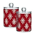 thumbnail image 2 of Ckdifva Christmas Snowflakes Pattern Storage Jar with Lid Acrylic Organization Storage Containers Set of 2, 2 of 7