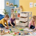 22-Inch 3-Tier PE Kids Storage Drawer Organizer – Toy and Book Storage ...
