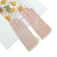 thumbnail image 5 of Unique Bargains 1 Pair Sunblock Mittens Sun Block Driving Gloves for Women Pink, 5 of 5