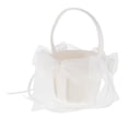 thumbnail image 3 of Monstrate Beige Satin Flower Girl Basket Large Tulle Supplies Party Wedding Bow Kits de decoración para fiestas, 3 of 6