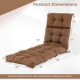 thumbnail image 3 of Costway 2 Pcs Coussin de Chaise Longue 73 Pouces Coussin Rembourré pour Fauteuil Inclinable Intérieur Extérieur Brun, 3 of 10