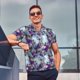 thumbnail image 4 of Fotbe Purple Marble Texture Camiseta Polo de Golf para Hombre con Estampado – Camisa Deportiva Transpirable con Cuello Abotonado-Small, 4 of 6